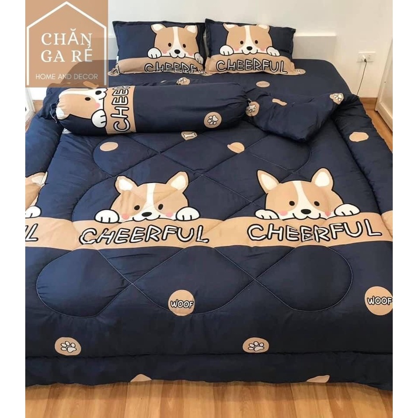 Chăn phao chần bông dày dặn nhiều họa tiết, chăn phao siêu ấm siêu nhẹ kích thước 1m8x2m