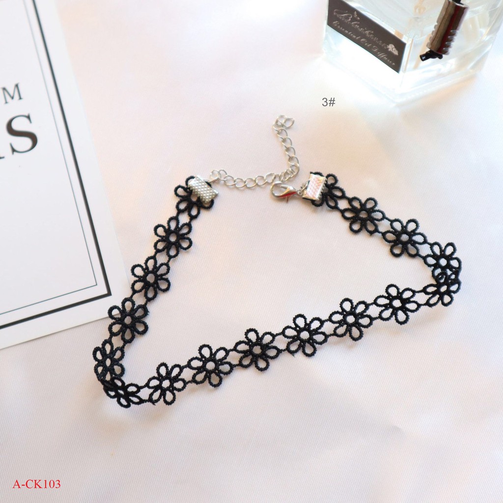 BST Chocker ren tông đen huyền bí quyễn rũ A-CK101-107 Mayconner