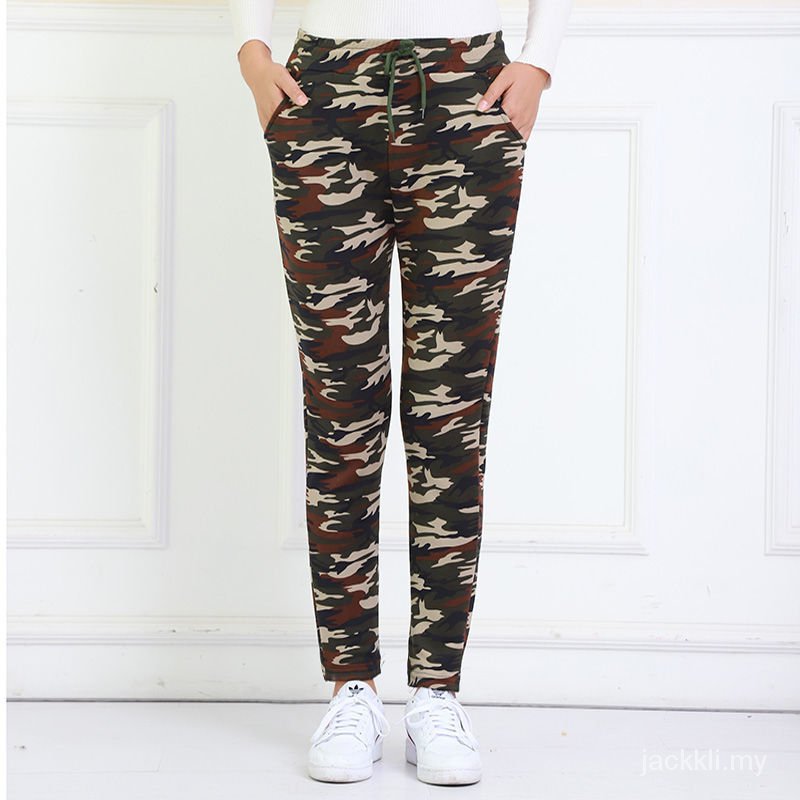 Quần Dài Thể Thao Dáng Rộng Lưng Cao Co Giãn Tốt Họa Tiết Rằn Ri Thời Trang Xuân Thu Cho Nữ | BigBuy360 - bigbuy360.vn