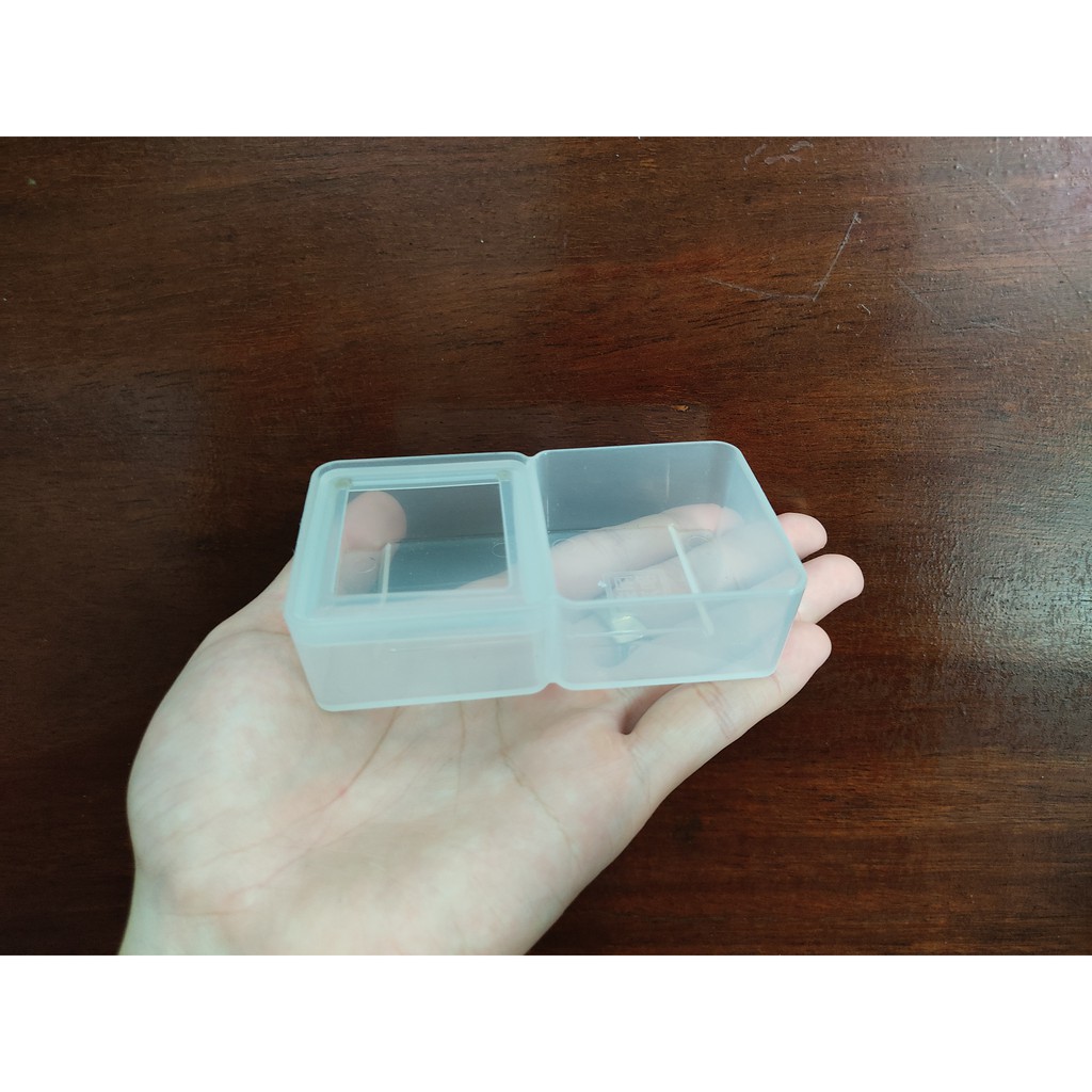 Chén máng ăn 2 ngăn cho bò sát nhện rết bò cạp ếch