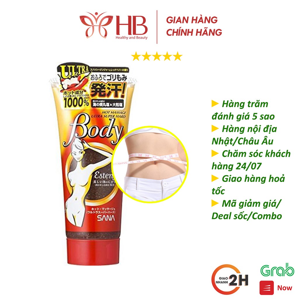 Kem tan mỡ bụng Esteny Hot Body Massage Gel SANA Nhật 240g