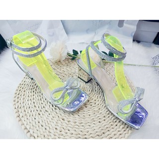 giày sandal nữ bông đá nơ 5p