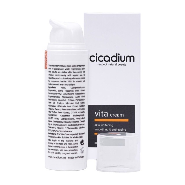 Kem dưỡng trắng da làm mờ thâm nám Cicadium Vita Cream 50ml