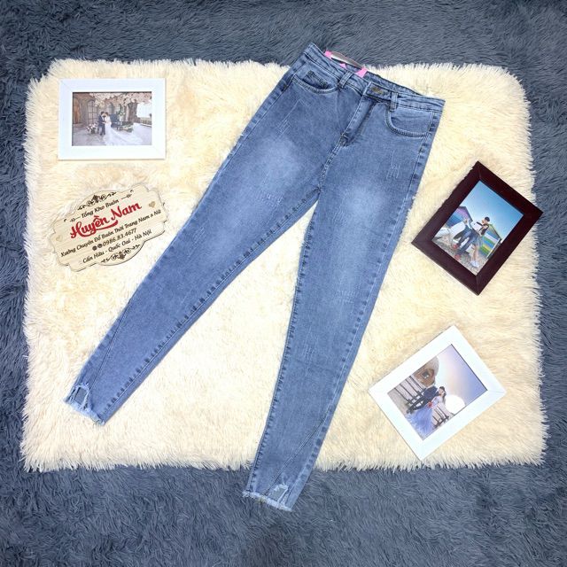 Quần jean nữ bọng gân xẻ tua | BigBuy360 - bigbuy360.vn