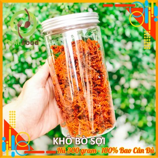Khô Bò Xé Sợi Tẩm Gia Vị 1 Hủ 300g Bao Ngon, Ảnh Thật 100%