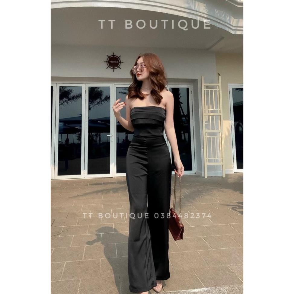 Set Bộ Cúp Ngực Lụa Cao Cấp - Jumpsuit Ống Suông Cúp Ngực  <3 | WebRaoVat - webraovat.net.vn