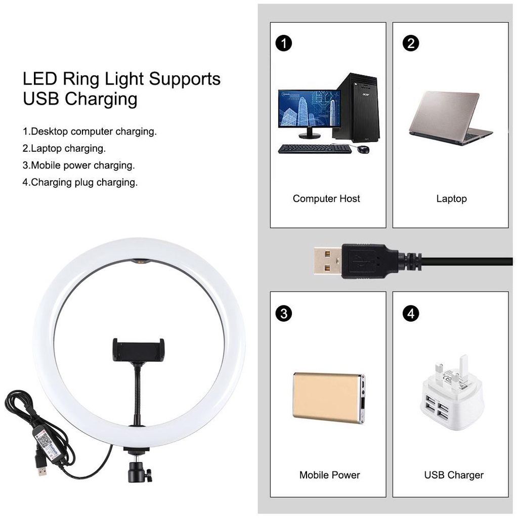 BEBETTERM Vòng Đèn LED 11.8 inch 30cm Kết Nối Bluetooth Có Thể Điều Chỉnh Độ Sáng