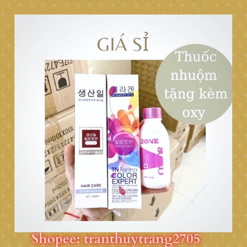 [Combo sỉ] Thuốc nhuộm tặng kèm oxy hồng giá sỉ tốt