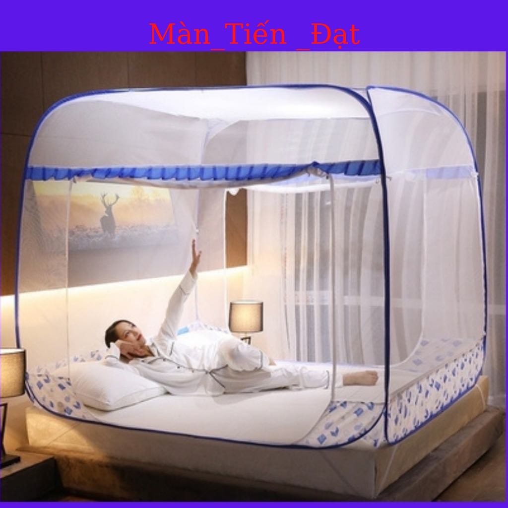Màn Chụp Đỉnh Vuông Tiến Đạt - Mẫu Mùng Tự Bung Đỉnh Rộng Người Lớn Gấp Gọn Tiện Dụng - Đầy Đủ Kích Thước
