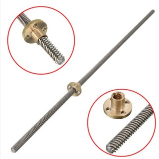 Vitme T8 bước 8 kèm đai ốc