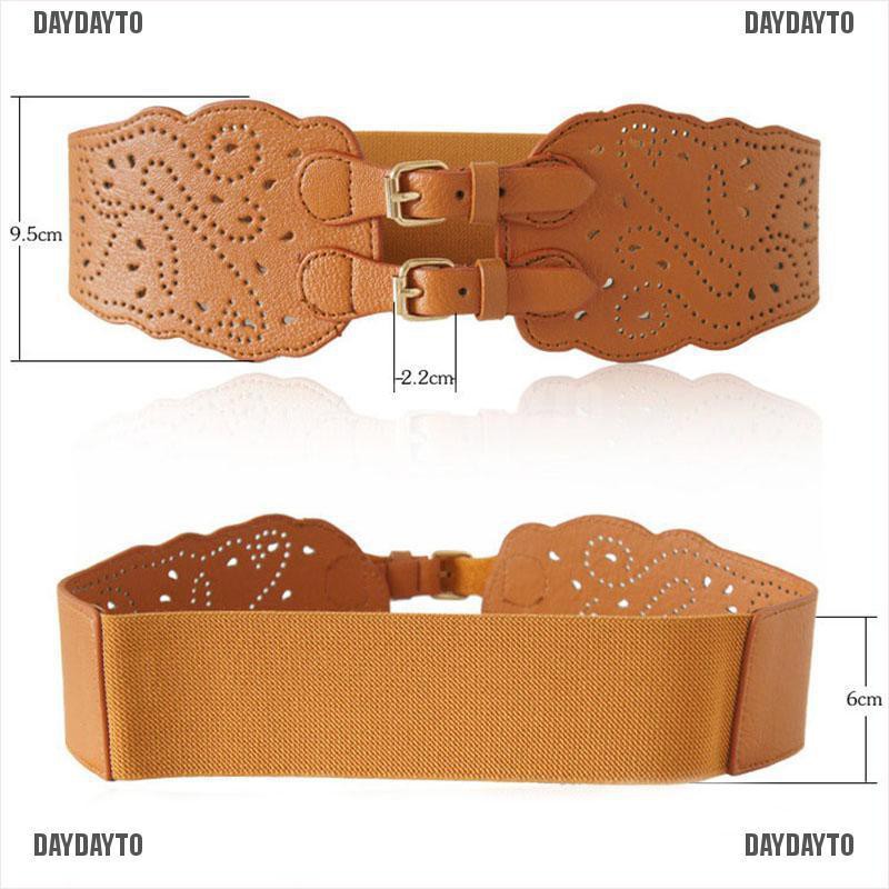 Thắt Lưng Bản Rộng Co Giãn Hai Khóa Cài Cho Nữ