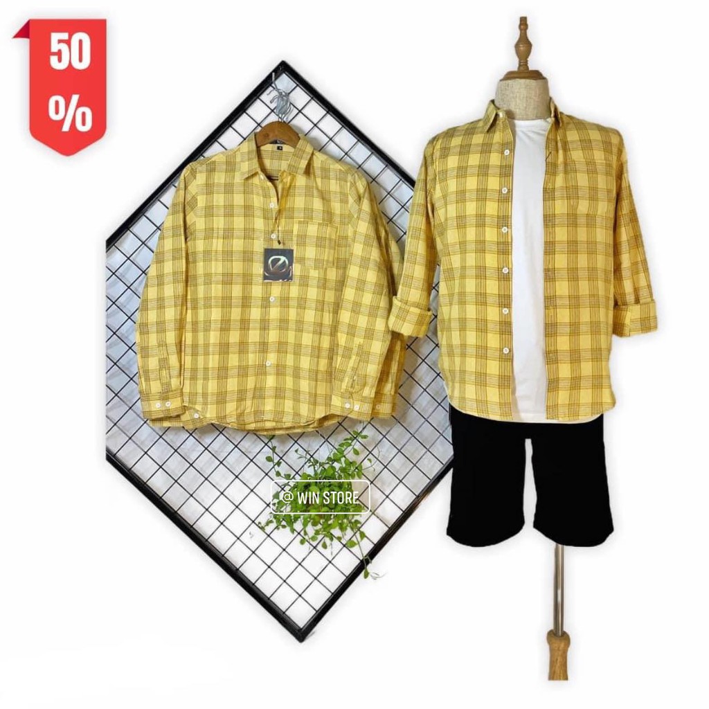 Áo Sơ Mi Nam tay dài - Kẻ sọc caro | BigBuy360 - bigbuy360.vn