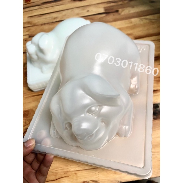 Khuôn nhựa PP heo lớn - làm thạch rau câu 3D 4D