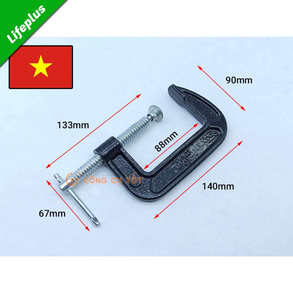 Vam chữ G màu đen 3 inch