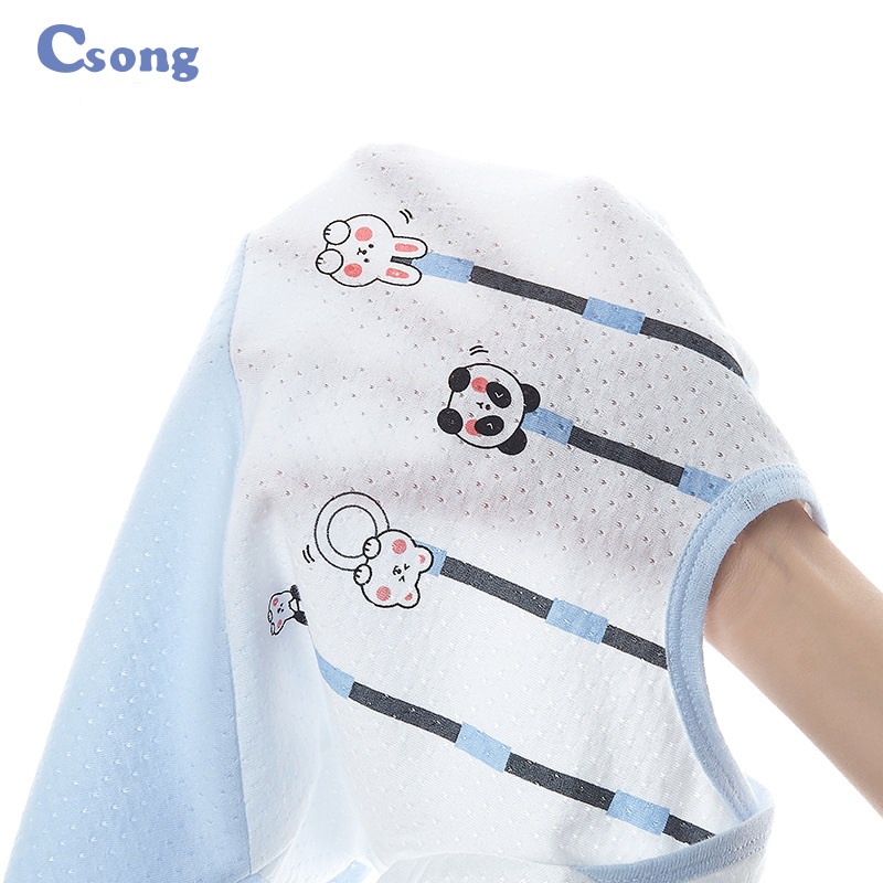Body chip Quảng Châu Bodysuit cộc tay cotton thông hơi mỏng mát cho bé trai bé gái SLH24