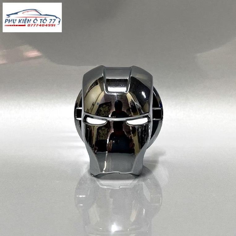Ốp bảo vệ nút khởi động một nút bấm hình Iron man trang trí xe hơi