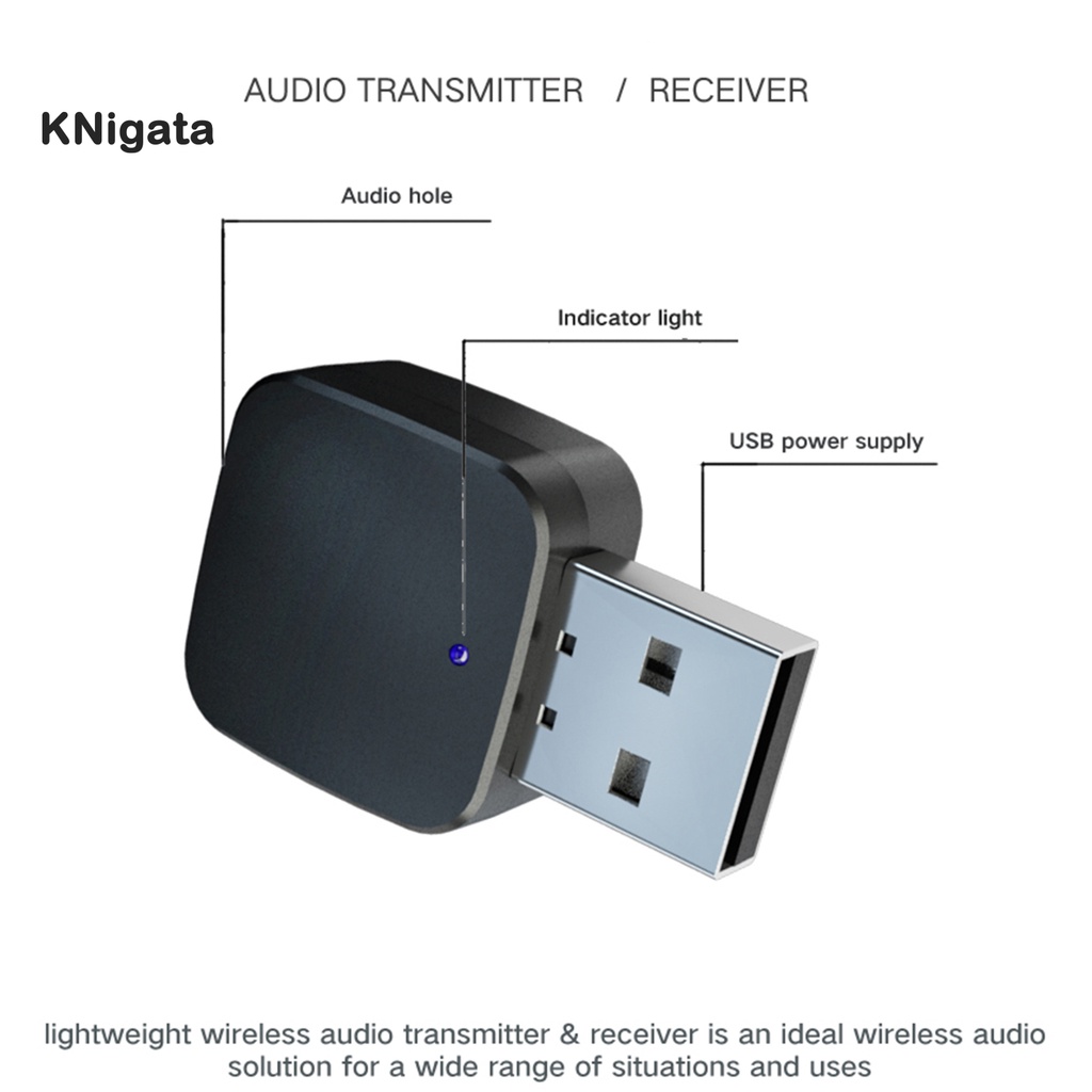 {HAM} KN324 2 in 1 Car Bluetooth 5.0 Audio Receiver Transmitter Stereo Music Adapter