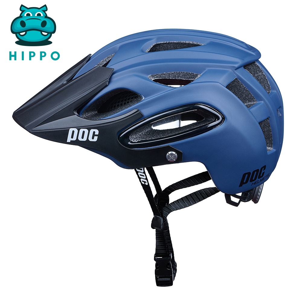 Mũ bảo hiểm xe đạp thể thao chuyên nghiệp Poc 07 siêu nhẹ nhám màu xanh mực  - HIPPO HELMET