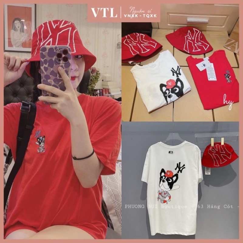 SET ÁO PHÔNG MŨ ĐỎ HÌNH CÚN DỄ THƯƠNG