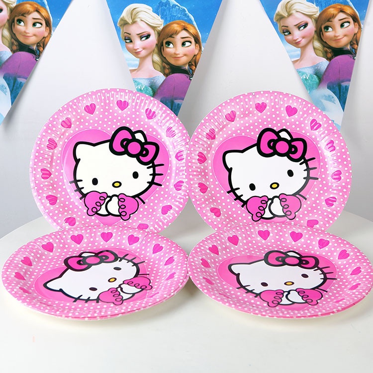 Bộ Dụng Cụ Ăn Uống Hình Hello Kitty Hoạt Hình Dễ Thương Cho Bé