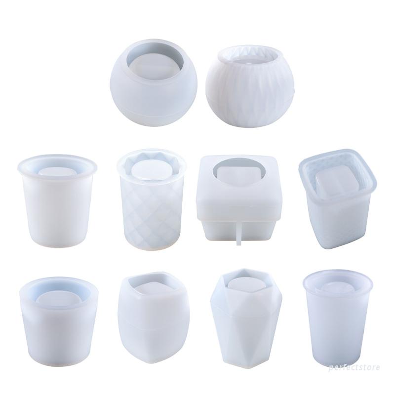 Khuôn Silicone Nhiều Hình Dạng Dùng Làm Chậu Hoa Mọng Nước DIY