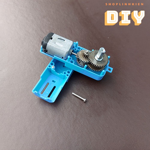 Động cơ giảm tốc 1:90 - DC 3V~6V, 2 trục đầu ra + Bánh răng kim loại