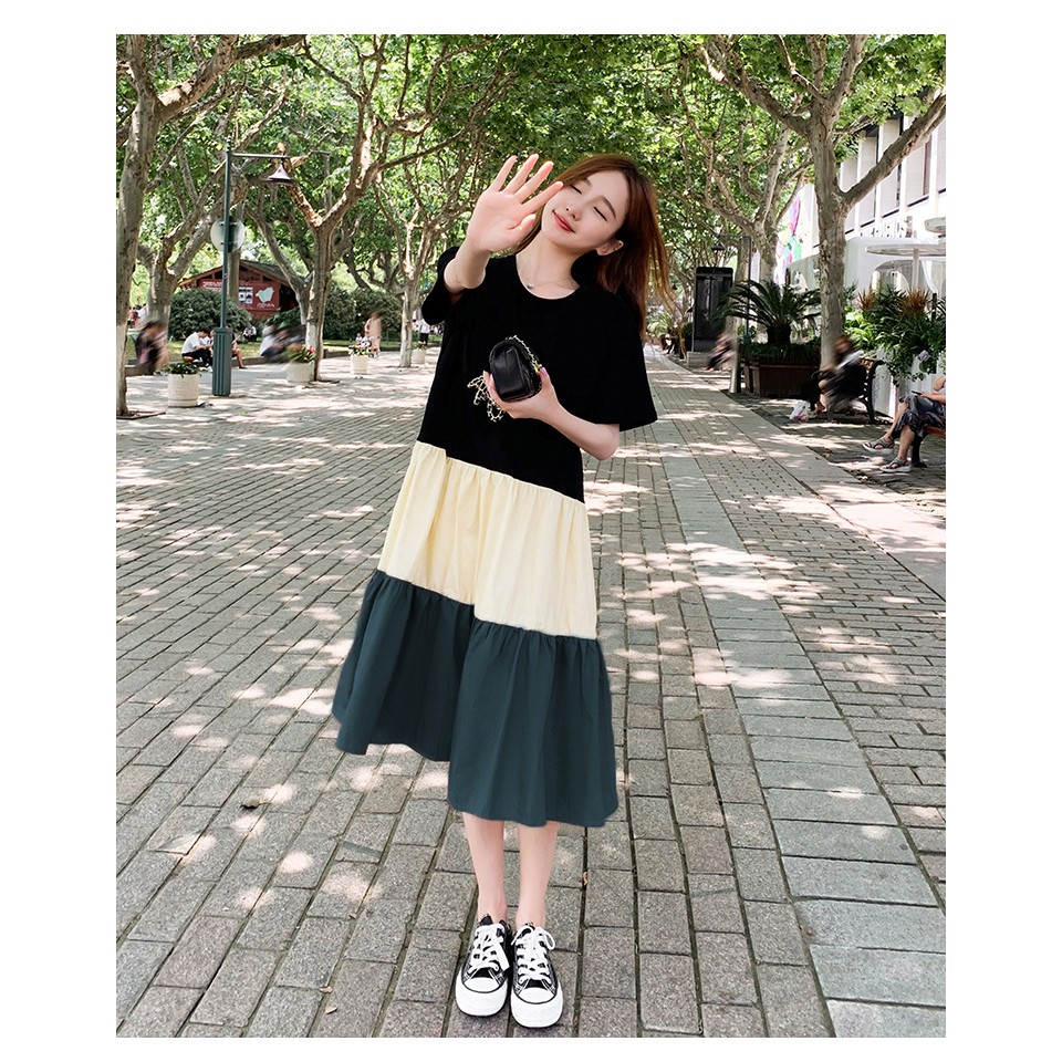 Váy Họa Tiết Cầu Vồng ⚡️ẢNH THẬT⚡️ Váy Đầm Cotton, Dáng Baby, Mùa Hè | BigBuy360 - bigbuy360.vn