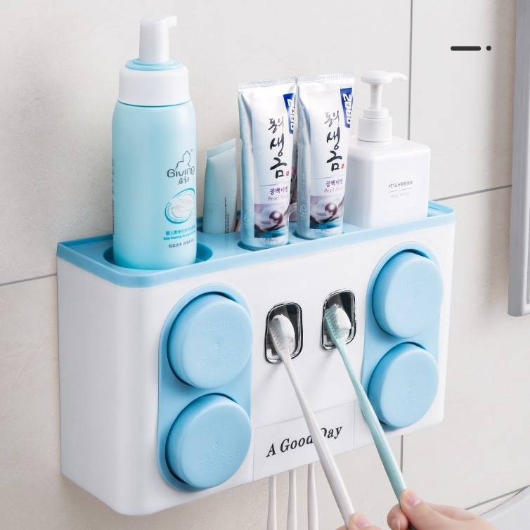 kệ lò vi sóngđời Giá đựng bàn chải đánh răng trọng lực Giá dính treo tường đơn giản