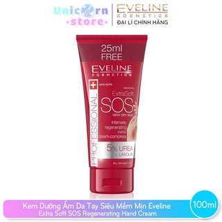 Kem dưỡng ẩm da tay siêu mềm mịn eveline extra soft sos regenerating hand cream 100ml