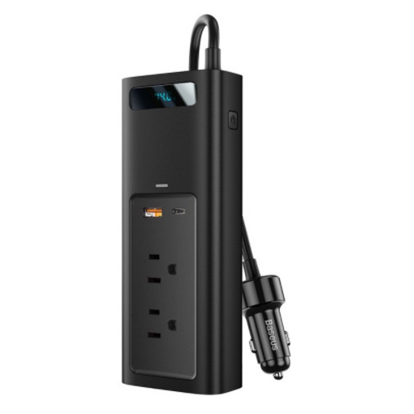 Tẩu chuyển đổi dòng điện chính hãng Baseus 12V lên 220V INVERTER công suất 150W dùng trên xe hơi - bảo hành 6 tháng