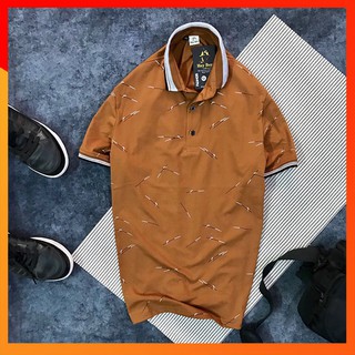 Áo Thun Nam 💢FREESHIP – HÀNG CHẤT💢 Cổ Bẻ Tay Ngắn  Phối Họa Tiết, Thun Cotton 4 Chiều Cao Cấp
