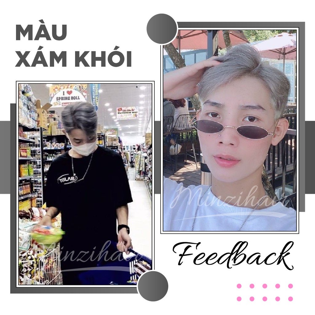 Thuốc Nhuộm Tóc Màu Xám Khói | Cần Tẩy Tóc Nâng Tone Mạnh - shop hair