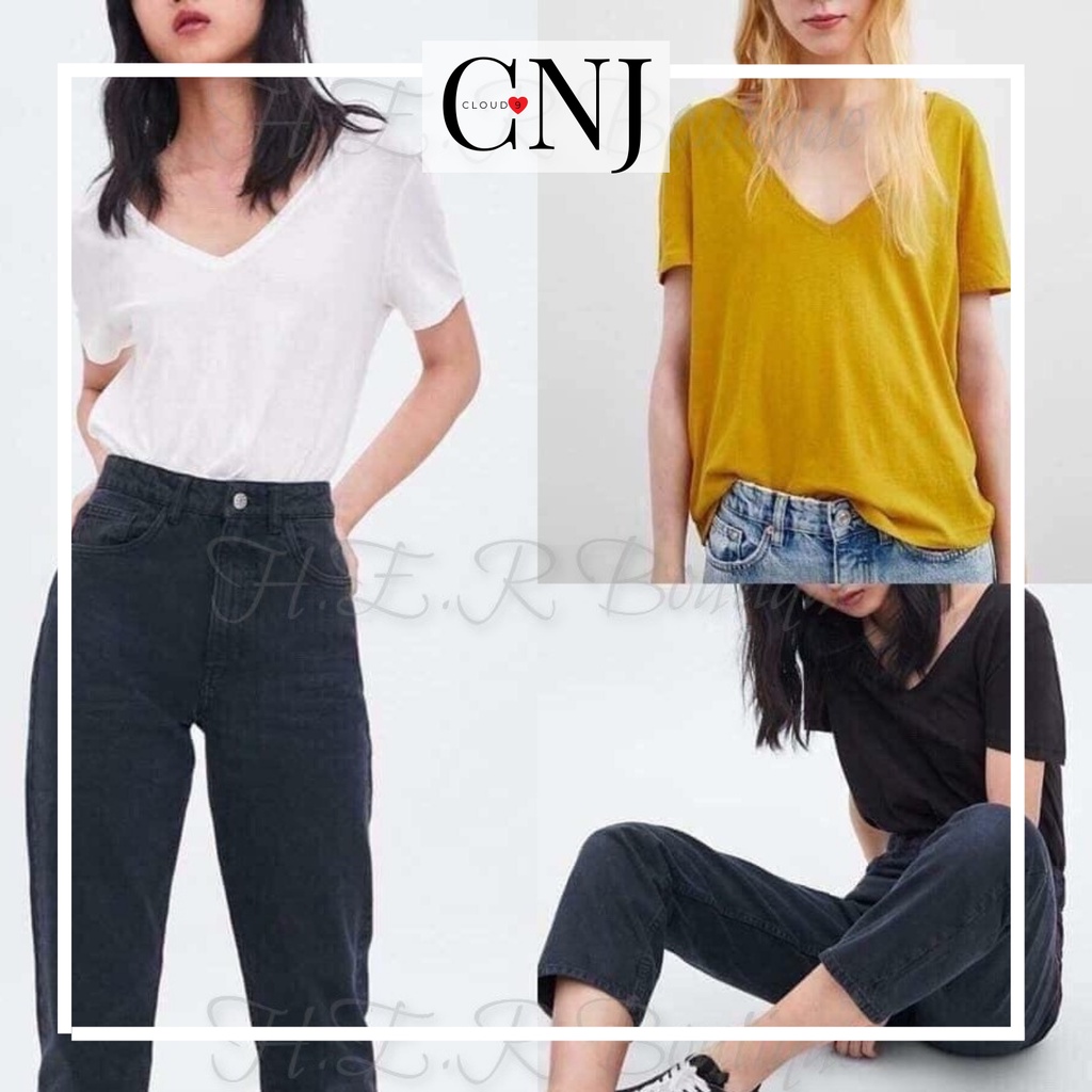 Áo Thun Nữ Cộc Tay Cổ Tim Nhiều Màu Áo Phông Nữ 🌸 Áo cộc tay nữ mặc nhà