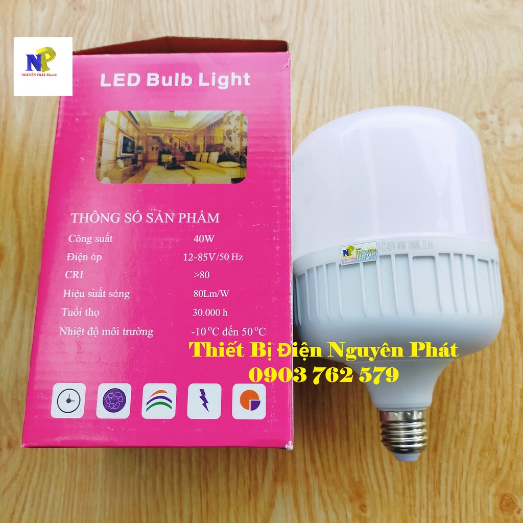 Đèn LED Kẹp Bình 12v - 85v Đuôi Đèn E27 Công Suất 20w - 30w - 40w