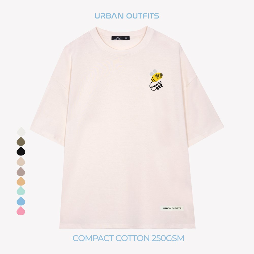 Áo Thun Tay Lỡ Form Rộng URBAN OUTFITS ATO156 BEE Local Brand In  ver 2.0 Chất Vải 100% Compact Cotton 250GSM Dầy