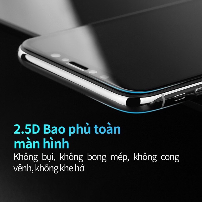 [ SALE SẬP SÀN ] Kính cường lực iphone 2.5D XsMax/Xs/X/8Plus/7plus/7/6plus/6/5 trong suốt vát cạnh full box