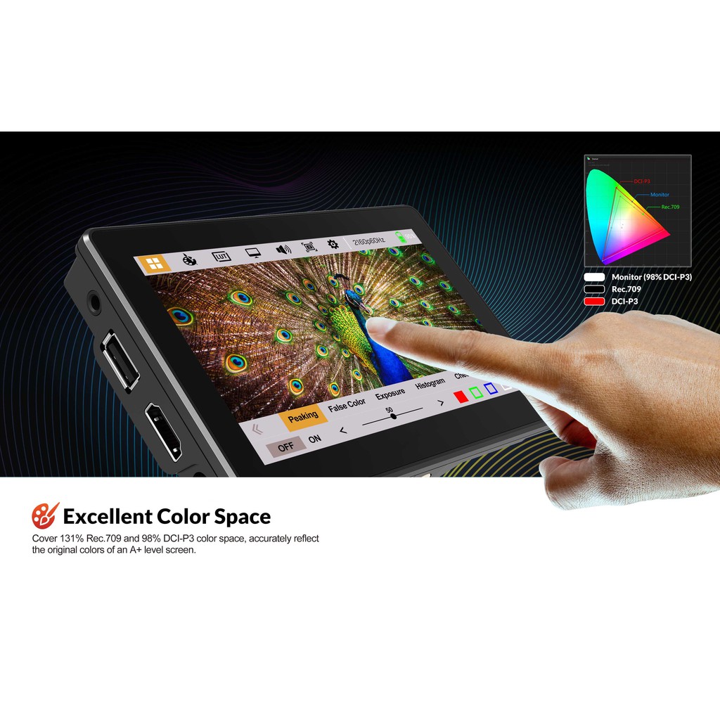 Lilliput T5 - 5" 4K HDMI 2.0 Capacitive Touchscreen Monitor