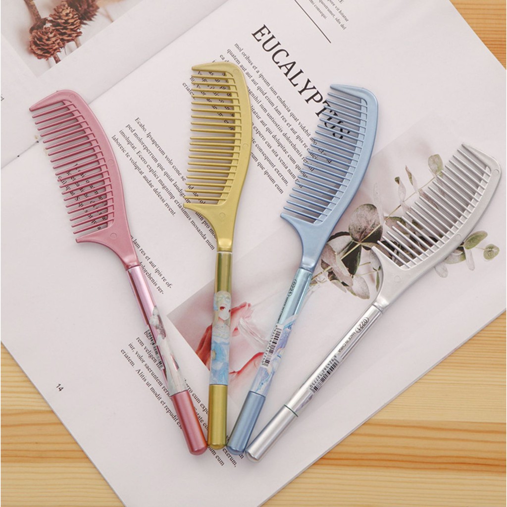 Bút Bi Kết Hợp Lược Chải Tóc Siêu Dễ Thương - Bút Bi Mực Đen