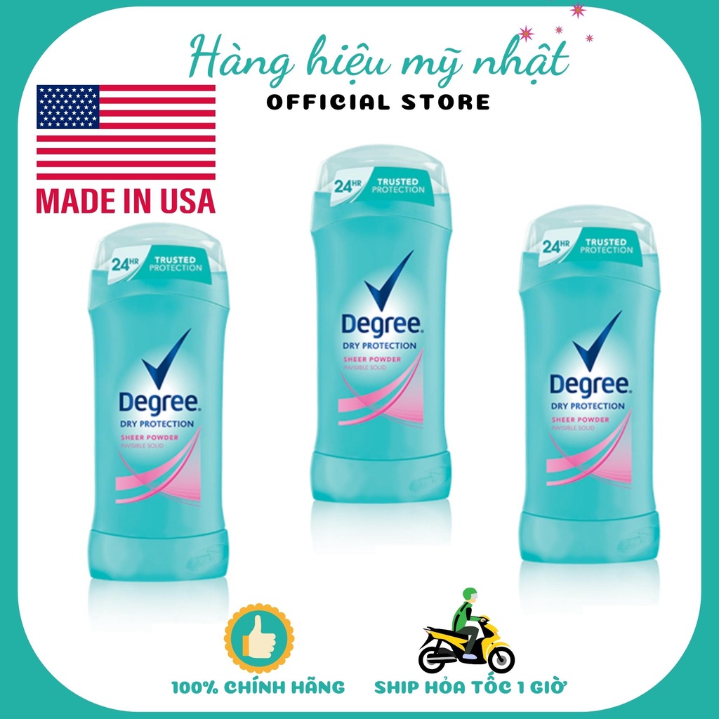 Lăn khử mùi nữ dạng sáp Degree Dry Protection 74g