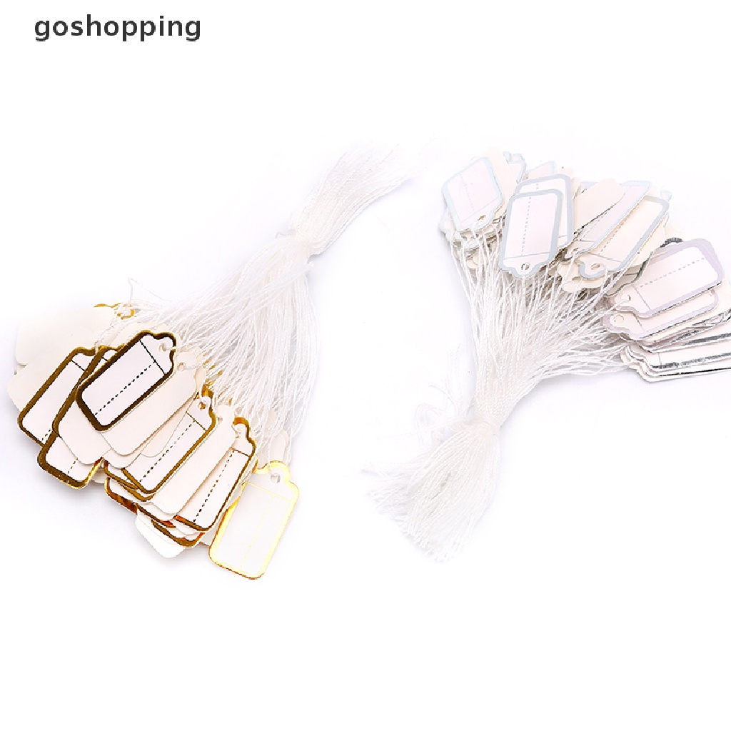 Set 200 Thẻ Giấy Hình Chữ Nhật Trơn Ghi Giá Tiền Trang Sức