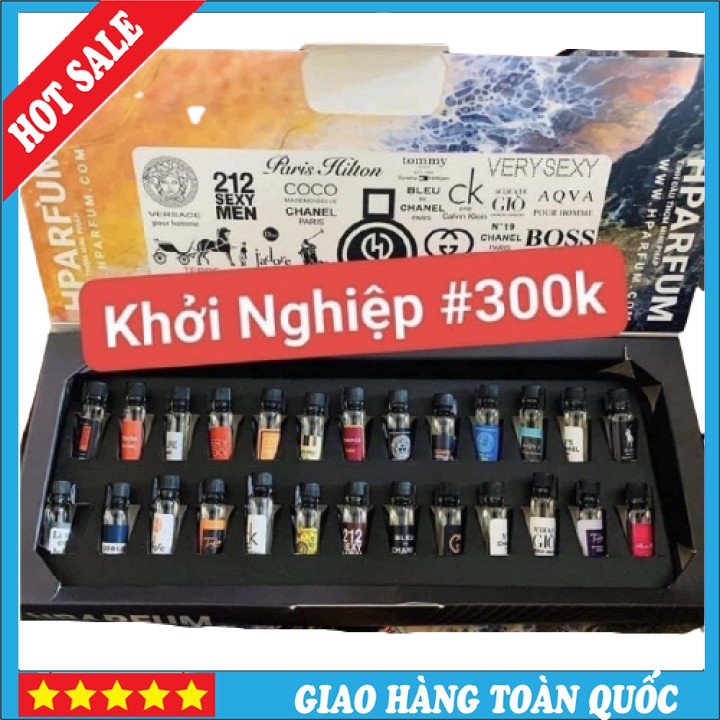 Bộ tét nước hoa Hparfum 10 mùi nam 16 mùi nữ cho những ai muốn trải nghiệm nước hoa mini Hparfum