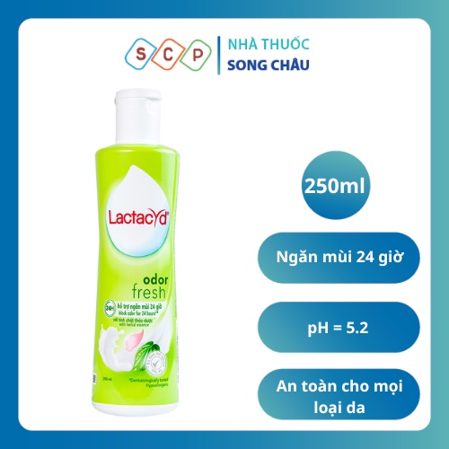 Dung dịch vệ sinh phụ nữ Lactacyd Odor Fresh Sanofi ngăn mùi 24h