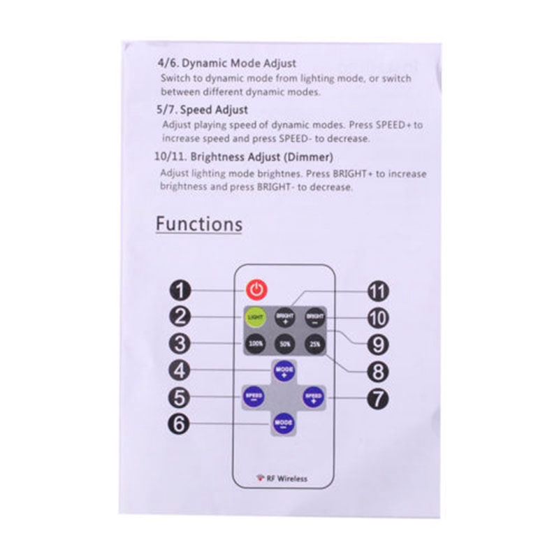 Bộ điều khiển từ xa không dây mini 12V RF dành cho dây đèn LED