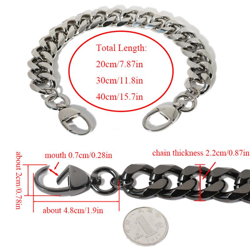 Dây đeo túi xách bằng nhôm dày 19mm 3 kích cỡ 3 màu tùy chọn