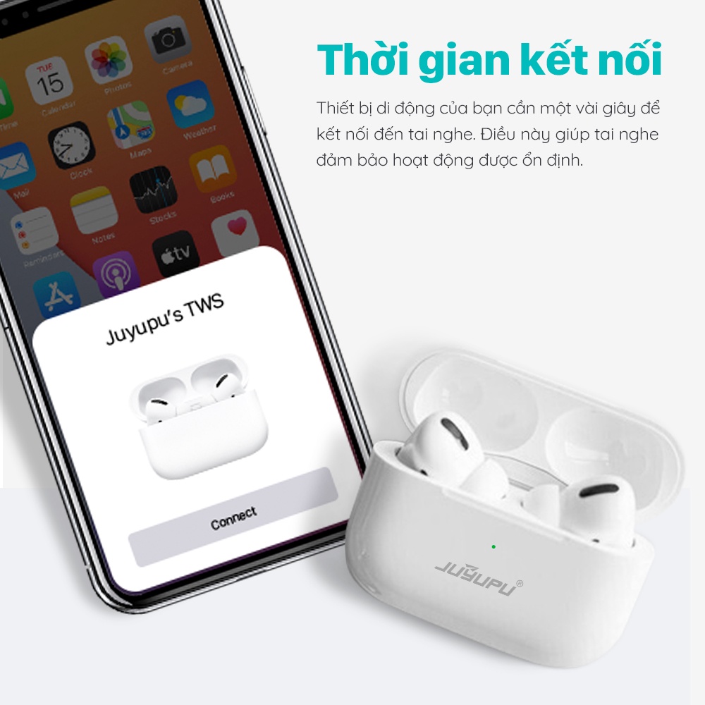 Tai nghe bluetooth FENGZHI BT300 cao cấp chống ồn nhét tai chính hãng cho iPhone Samsung OPPO VIVO HUAWEI XIAO Airpods