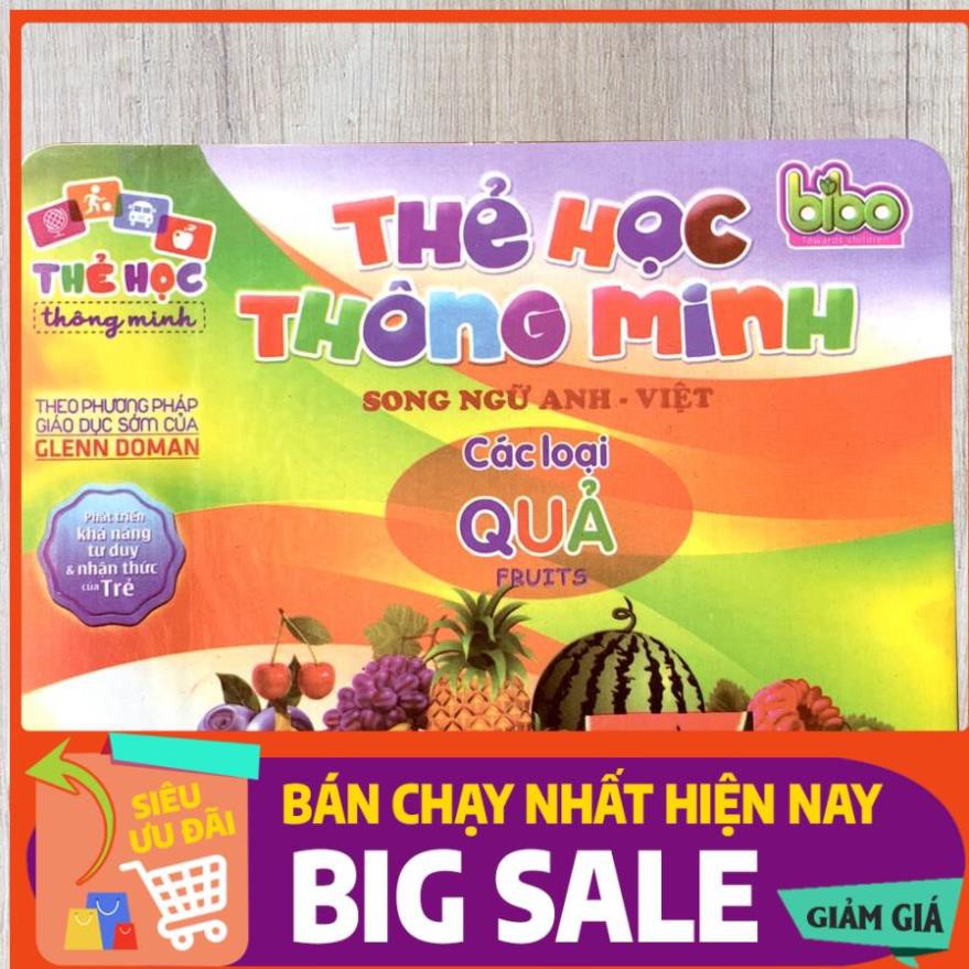 Bộ Thẻ Học Thông Minh Song Ngữ Anh-Việt Bibo Chủ Đề Động Vật Hoang Dã