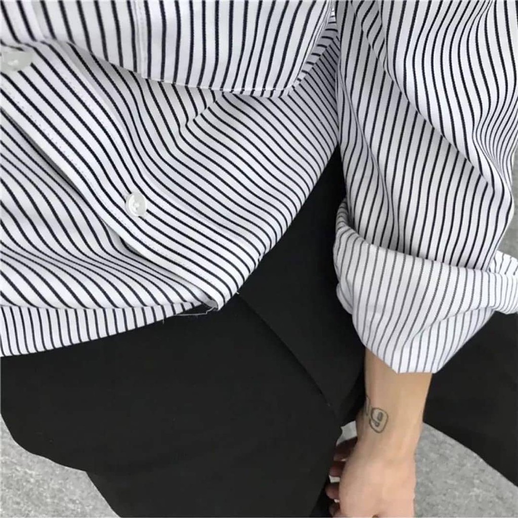 Áo sơ mi kẻ sọc size M đến 5XL