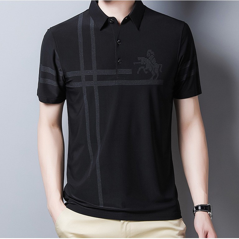 áo polo nam cao cấp áo thun nam cổ bẻ tay lỡ đẹp có form rộng cho người trung niên P09 | BigBuy360 - bigbuy360.vn