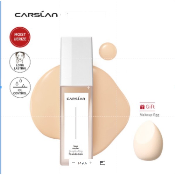 Kem Nền Dạng Lỏng Carslan Lâu Trôi Che Phủ Toàn Diện Kiểm Soát Dầu 30g O1lA | BigBuy360 - bigbuy360.vn