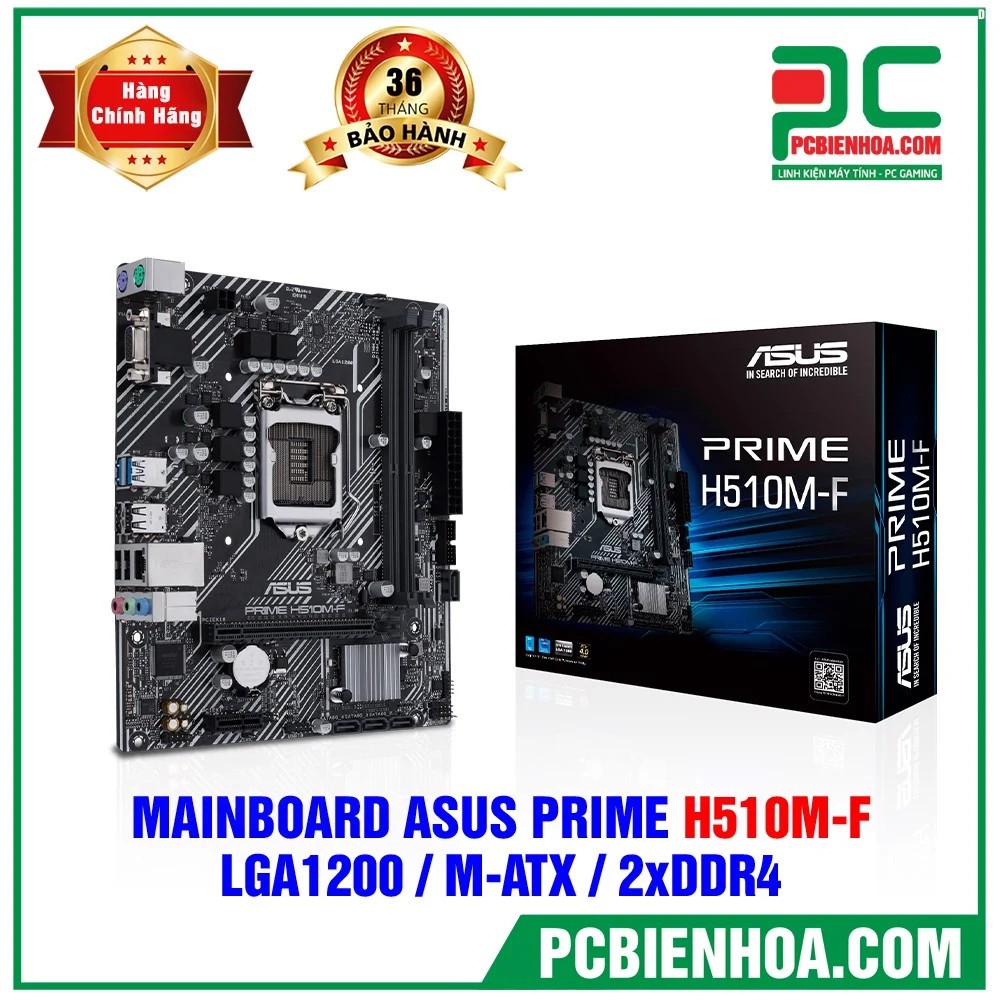 MAINBOARD ASUS PRIME H510MF ( LGA1200 / MATX / 2XDDR4 )